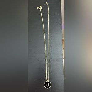 ICELINK initial necklace gold and onyx